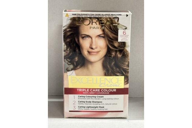 Loreal Paris Loreal Excellence Creme Triple Care Colour 6 Natural Light Brown