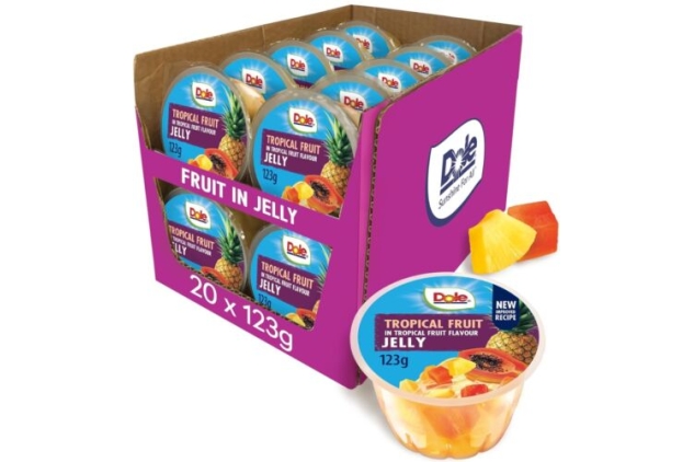 Dole TROPICAL FRUIT Jelly Pots 20 x 123g | Best Before Date 15/12/2024