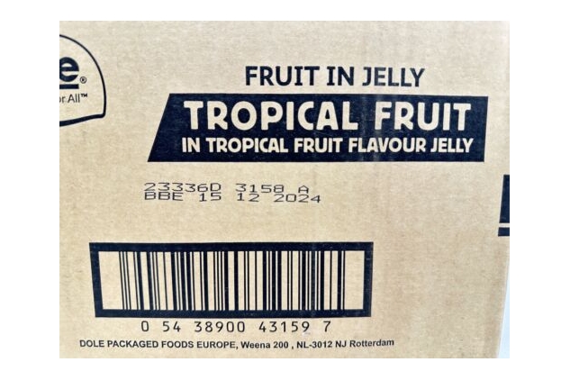 Dole TROPICAL FRUIT Jelly Pots 20 x 123g | Best Before Date 15/12/2024