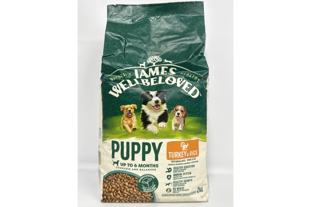 James Wellbeloved Complete Dry Puppy Food Turkey and Rice, 2 kg | BEST BEFORE DATE 16/09/2024