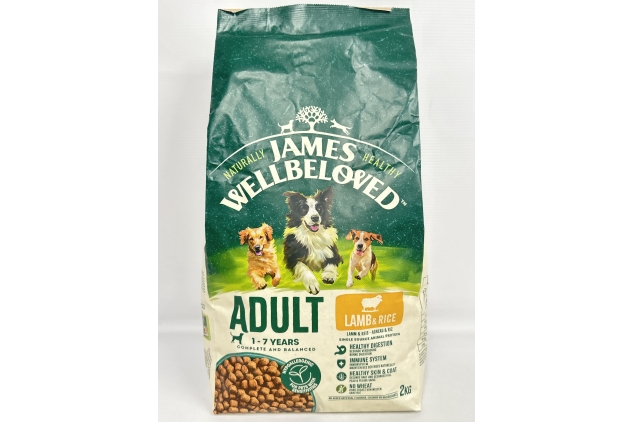 James Wellbeloved Adult Lamb & Rice 2 kg Bag, Hypoallergenic Dry Dog Food | Best Before Date 19/10/2024