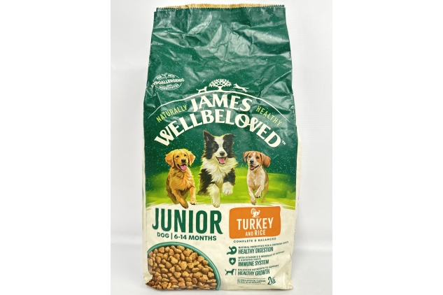 James Wellbeloved Junior Turkey & Rice 2 kg Bag, Hypoallergenic Dry Dog Food | BEST BEFORE DATE 20/07/2024