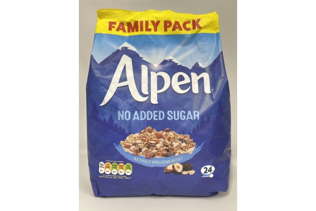 Alpen Muesli No Added Sugar, 1.1kg | Swiss Style Muesli | Blend of Wholegrain, Oats & Wheat | Family Pack | Full of Nuts | Great Value | Rich in Ingredients | Best Before Date 15/11/2024