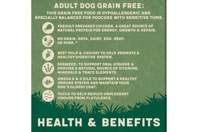 Harringtons Dry Adult Dog Food | Grain Free & Hypoallergenic | Suitable for Dogs with Sensitive Stomachs | Chicken and Sweet Potato, 15kg