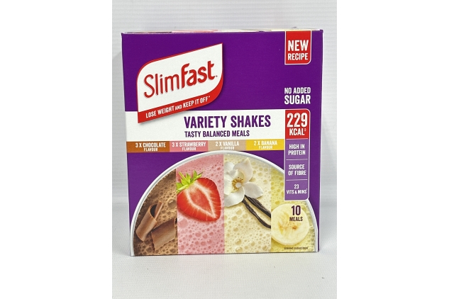 Slimfast Meal Replacement Variety Shakes 10 Sachets | BEST BEFORE DATE 31/03/2024