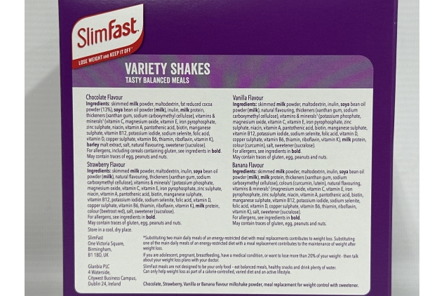 Slimfast Meal Replacement Variety Shakes 10 Sachets | BEST BEFORE DATE 31/03/2024