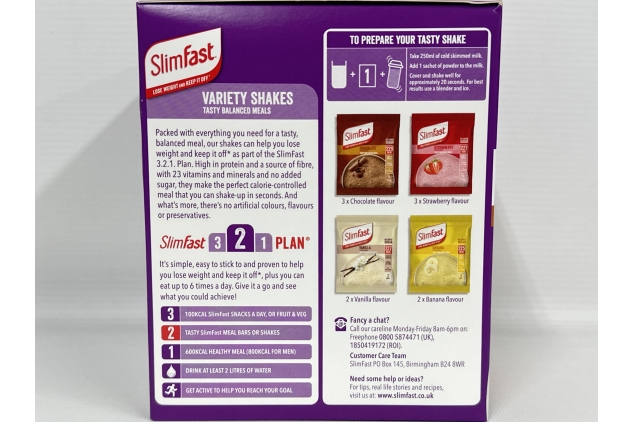 Slimfast Meal Replacement Variety Shakes 10 Sachets | BEST BEFORE DATE 31/03/2024