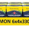 San Pellegrino Italian Sparkling Drinks Classic Taste Original Sparkling Lemon Canned Soft Drink 24 Pack (6 Pack x 4 x 330ml) Best Before Date 31/10/2024