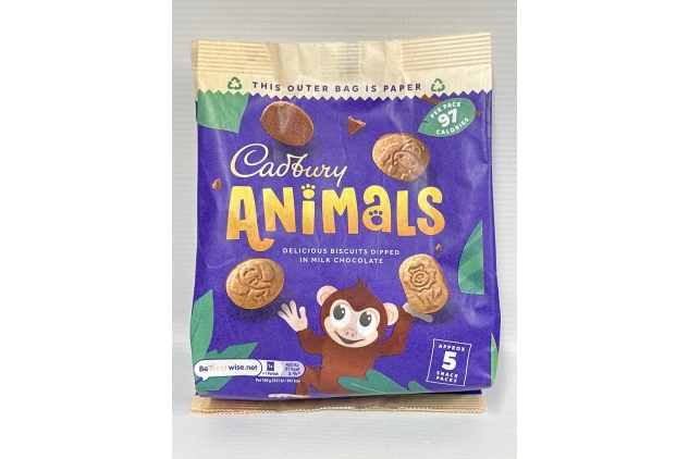 Cadbury Animals Mini Biscuits, 99.5g | Approx 5 Snack Packs | BEST BEFORE DATE 12/11/2024