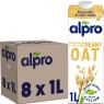 Alpro Oat Plant-Based Long Life Drink, Vegan & Dairy Free, 1L (Pack of 8) BBE 31/03/2025