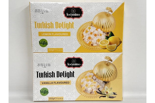 Turkish Delight 2 Packs | 1 X Vanilla 350g | 1 X Lemon 350g