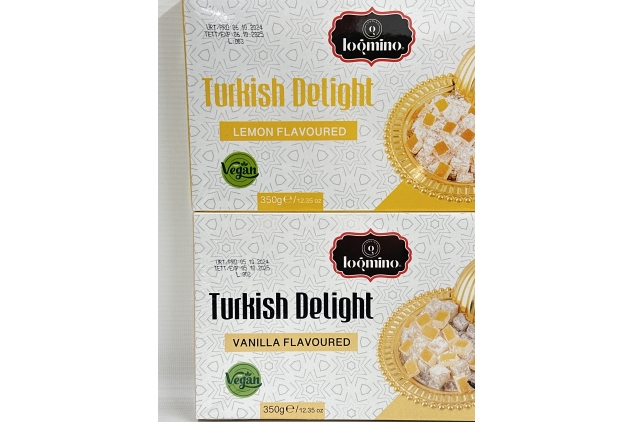 Turkish Delight 2 Packs | 1 X Vanilla 350g | 1 X Lemon 350g