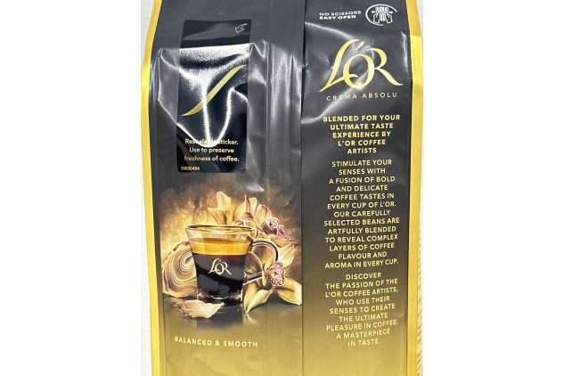 L'OR Crema Absolu Classique Coffee Beans 500g | Intensity 6 | BBE 05/12/2024