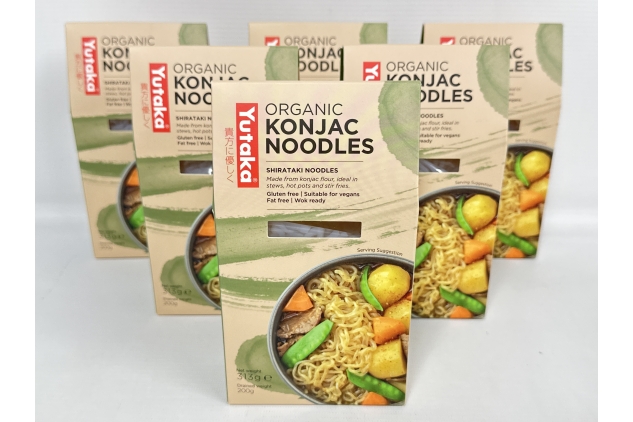 Yutaka Gluten Free and Organic Shirataki Konjac Noodles, 313 g, Pack of 6 | BBE 04/2025