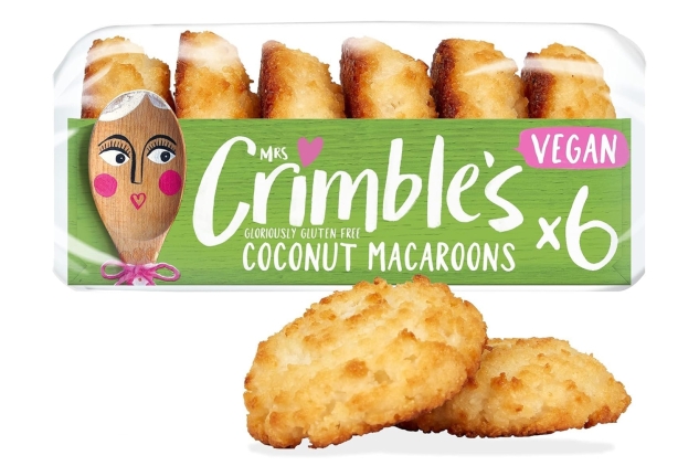 Mrs Crimble's Gluten Free Vegan Coconut Macaroons, Premium Quality, Certified Free from Gluten, Wheat Free & Vegetarian Friendly, Pack of 6, 180g | BEST BEFORE DATE 17/10/2024