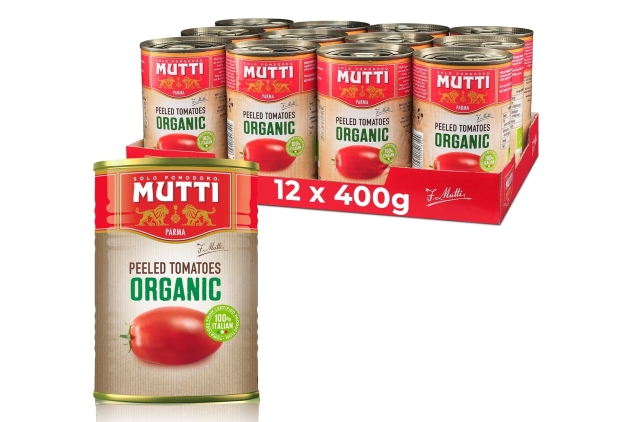 Mutti Organic Peeled Tomatoes 400g (Pack of 12) BEST BEFORE DATE 31/08/2024