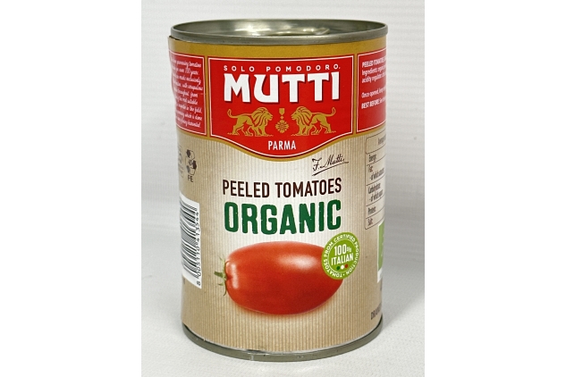 Mutti Organic Peeled Tomatoes 400g (Pack of 12) BEST BEFORE DATE 31/08/2024