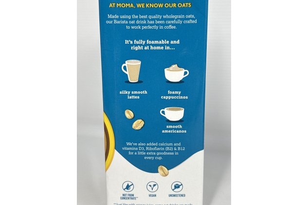 MOMA Barista Oat Drink Unsweetened - 6 x 1L