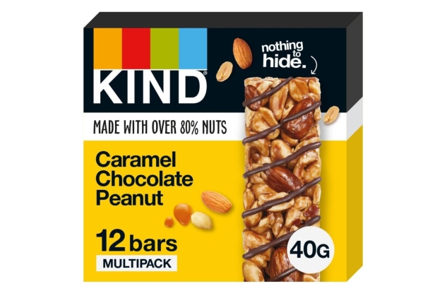 KIND Bars, Gluten Free Snack Bars, Caramel Chocolate Peanut, High Fibre, Multipack 12 x 40g