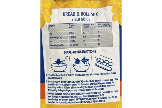 Hovis Best of Both Bread & Roll Mix With The Wheatgerm of Wholemeal Bread, 3.5 Kg Bag (Pack of 1) BEST BEFORE DATE 31/08/2024