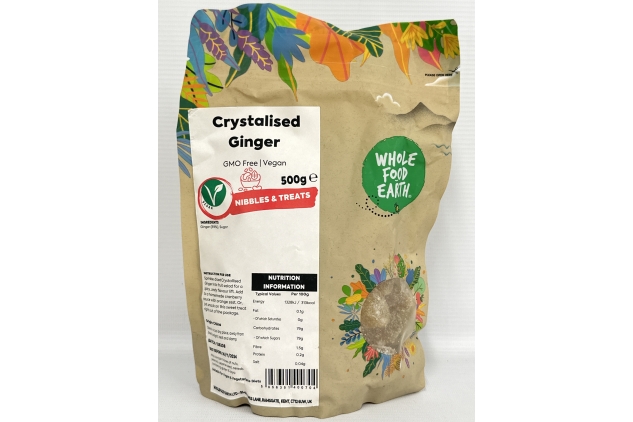 Crystallised Ginger | Vegan 500g | BBE 30/11/2024