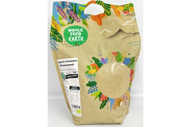 Organic Couscous Wholewheat 3KG | Vegan & High Fibre