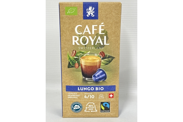 Cafe Royal Lungo Bio Fair and Organic Edition Nespresso Compatible Aluminium Coffee Pods | 100 Capsules | Best Before Date 30/06/2024