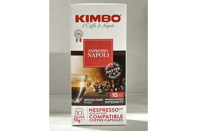 Kimbo Napoli Coffee Capsules, Compatible with Nespresso, 1 Pack of 10 Capsules