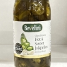 Bevelini Mediterranean Sliced Green Hot and Sweet Jalapenos in Sweet Brine 400g (Pack of 6)