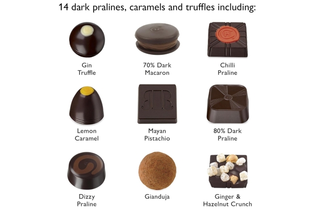 Luxury Dark Chocolate Mini Collection | Suitable for Vegetarians High Quality Assortment - See Photos For Selection 155g | BEST BEFORE DATE 30/11/2024