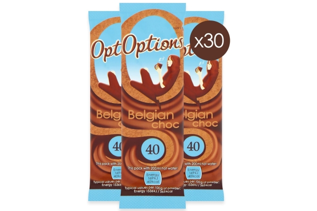 Options Belgian Chocolate Sachets - (Pack of 30 x 11g) Winter Essential | BBE 31/01/2025