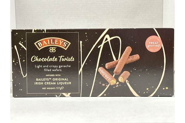 Baileys Chocolate Twists | Ganache Filled Wafers 107g | Christmas Stocking Filler