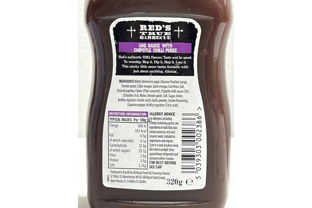 Red's Kansas City Mild BBQ Sauce, 320g