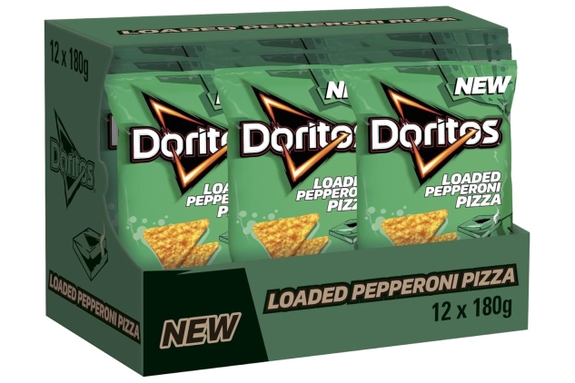 Doritos Loaded Pepperoni Pizza 180g (Case of 12) Best Before Date 12/10/2024