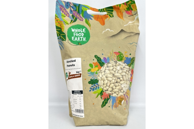 Blanched Peanuts 3KG | Vegan, High Fibre & Protein | Best Before Date 05/12/2024