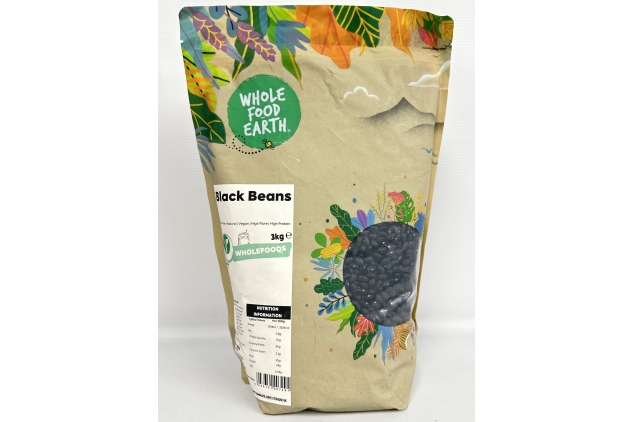 Black Beans 3KG | Vegan, High Fibre & Protein | Best Before Date 03/12/2024