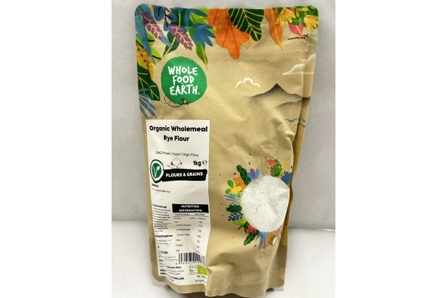 Organic Wholemeal Rye Flour 1kg Best Before 08/01/2025