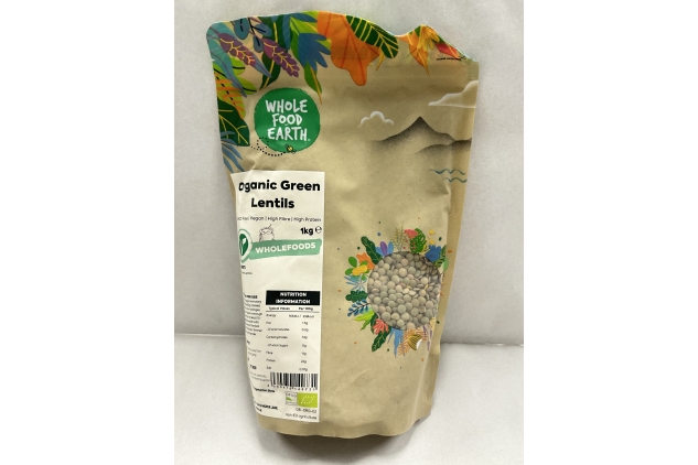 Organic Green Lentils 1kg