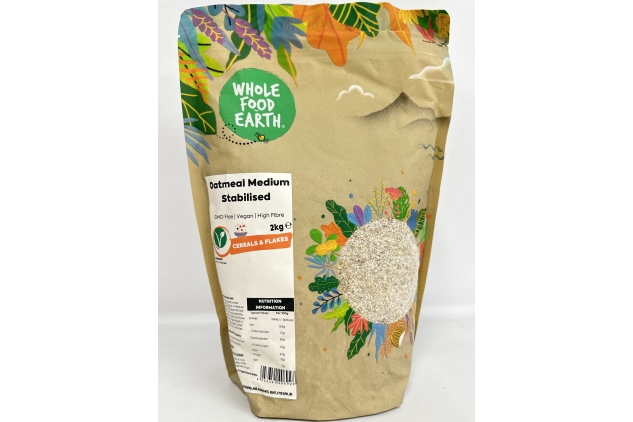 Oatmeal Medium Stabilised 2KG | Vegan, High Fibre | BBE 05/12/2024