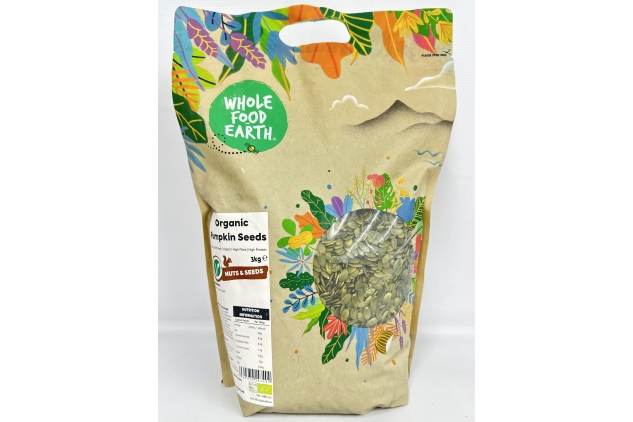 Organic Pumpkin Seeds 3KG | Vegan, High Fibre & Protein | Best Before Date 26/11/2024