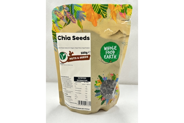 Chai Seeds 500g GMO Free Natural Vegan Best Before 07/12/2024