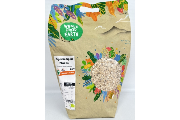 Organic Spelt Flakes 2KG | Vegan & High Fibre