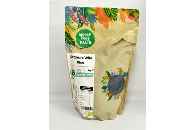 Organic Wild Rice 1kg GMO Free Vegan Best Before 08/01/2025