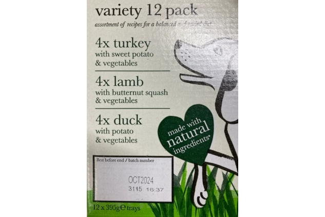 Forthglade Grain-Free Wet Dog Food Variety Pack - 12x395g Trays for Adult Dogs, Turkey, Lamb & Duck with Vegetables, Hypoallergenic & Sensitive Stomach Formula | BEST BEFORE DATE 31/10/2024