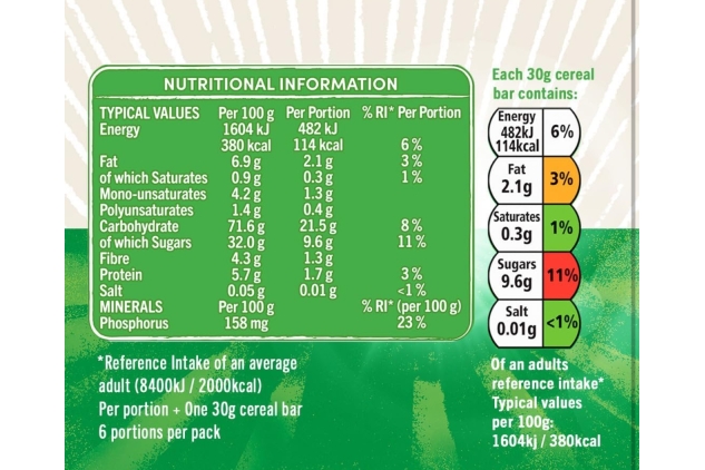 Jordans Frusli Apple & Cinnamon Cereal Bars - Vegetarian Snack, 6 Packs of 6 X 30g | BBE 09/01/2025