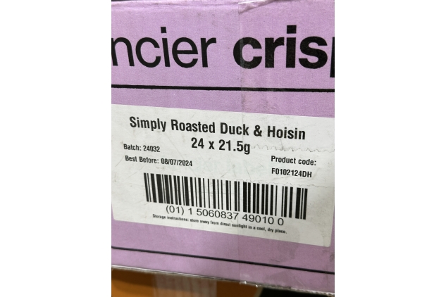 Simply Roasted - Duck & Hoisin Flavour Crisps | Box of 24 x 21.5g bags