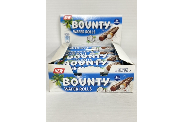 Bounty Crispy Wafer Rolls - Pack of 12 | Christmas Gift