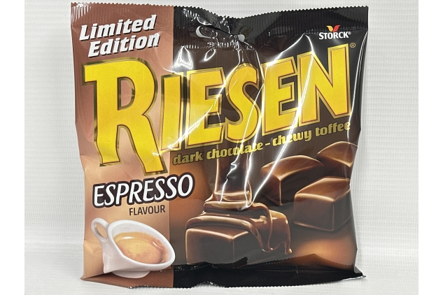 Riesen Dark Chocolate Chewy Toffee Espresso Flavour 135G | BBE 28/02/2025