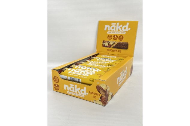 Nakd Banoffee Pie Natural Fruit & Nut Bars - Vegan - Healthy Snack - Gluten Free - 35g x 18 bars