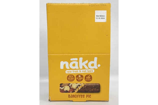 Nakd Banoffee Pie Natural Fruit & Nut Bars - Vegan - Healthy Snack - Gluten Free - 35g x 18 bars